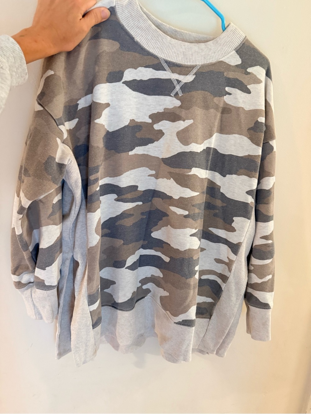 Women’s Aerie Camo Crewneck Sweater - Neutral Camo